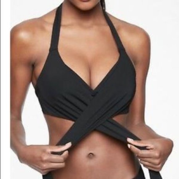 Athleta Other - ATHLETA BRA CUP WRAP HALTER BIKINI TOP
